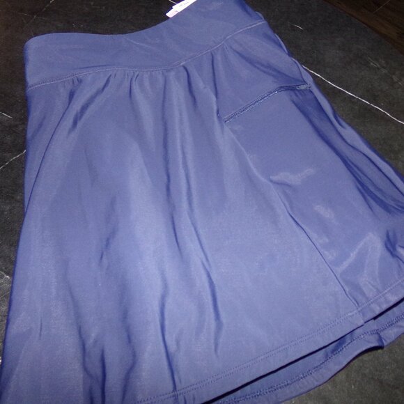Swim Solutions Swim Bottom Short Skirt Style NWT $59 Navy Blue Size 22W Plus - Picture 3 of 5